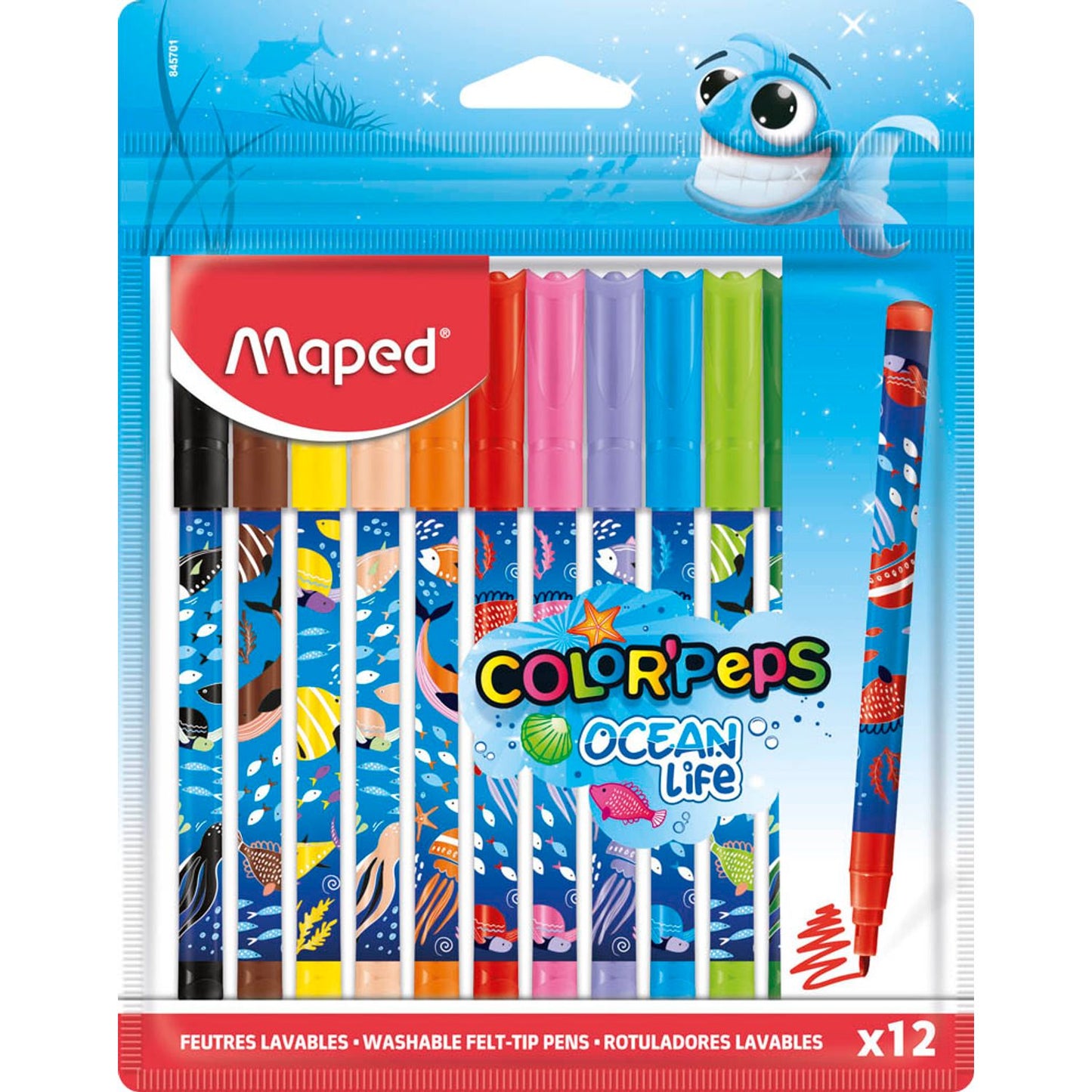maped Ocean Life Filzstifte farbsortiert | 845701 | 1 Pack = 12 St.