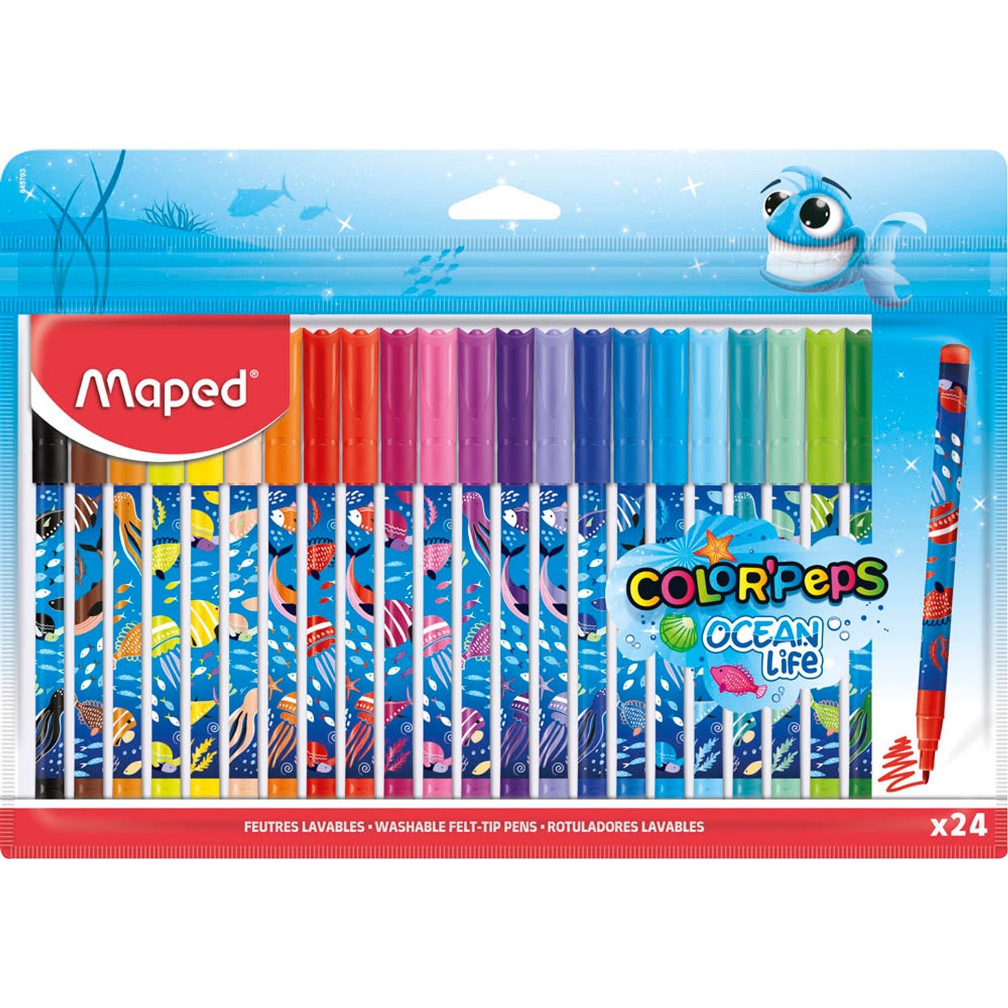 maped Ocean Life Filzstifte farbsortiert | 845703 | 1 Pack = 24 St.