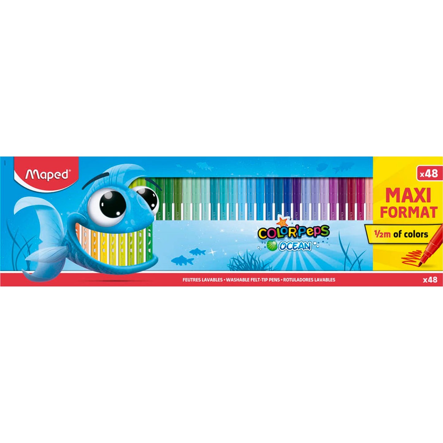 maped Ocean Life Filzstifte farbsortiert | 845727 | 1 Pack = 48 St.