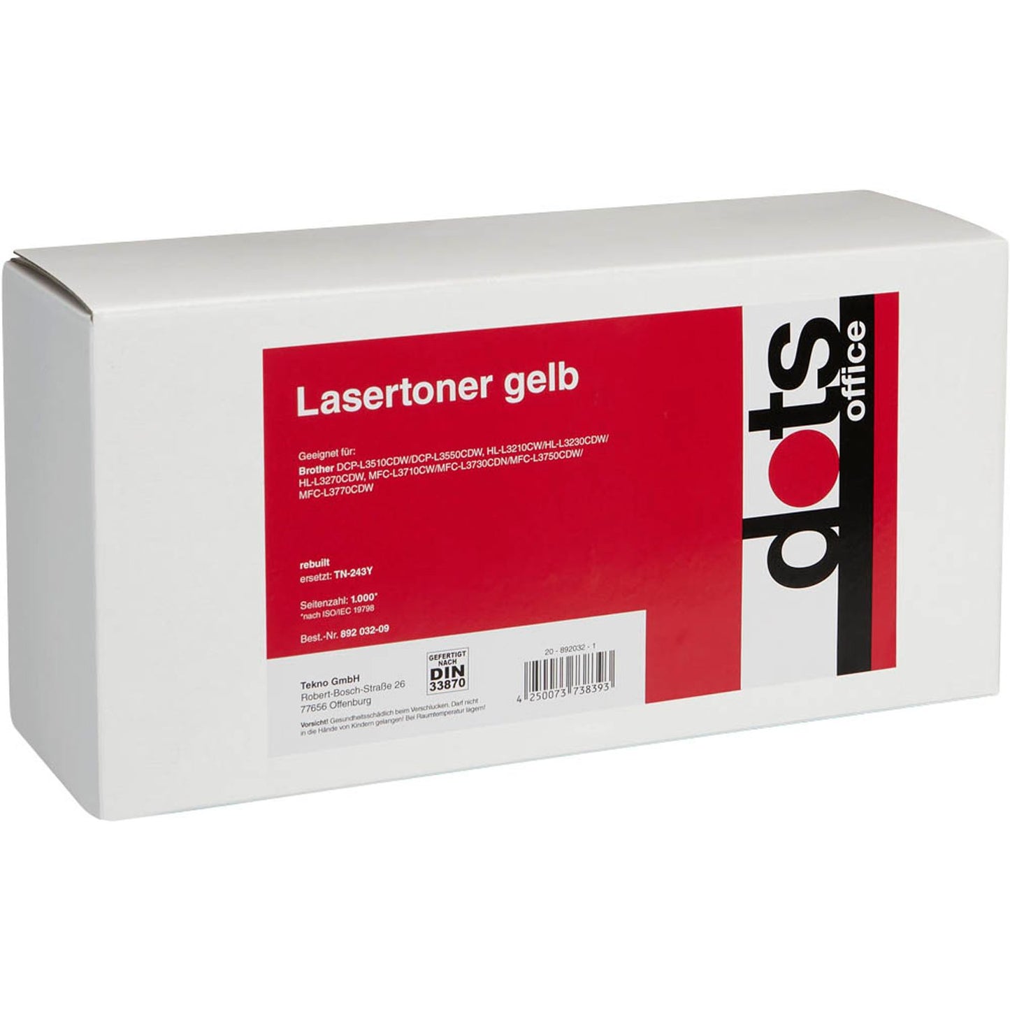 dots gelb Toner kompatibel zu brother TN243Y | 1268,0009-DOTS