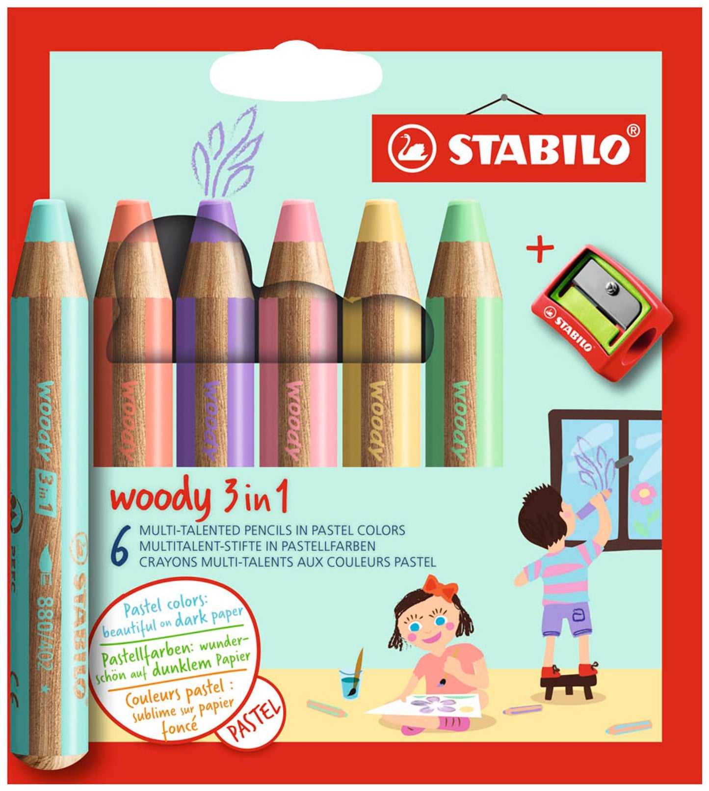 STABILO woody 3 in 1 Malset farbsortiert