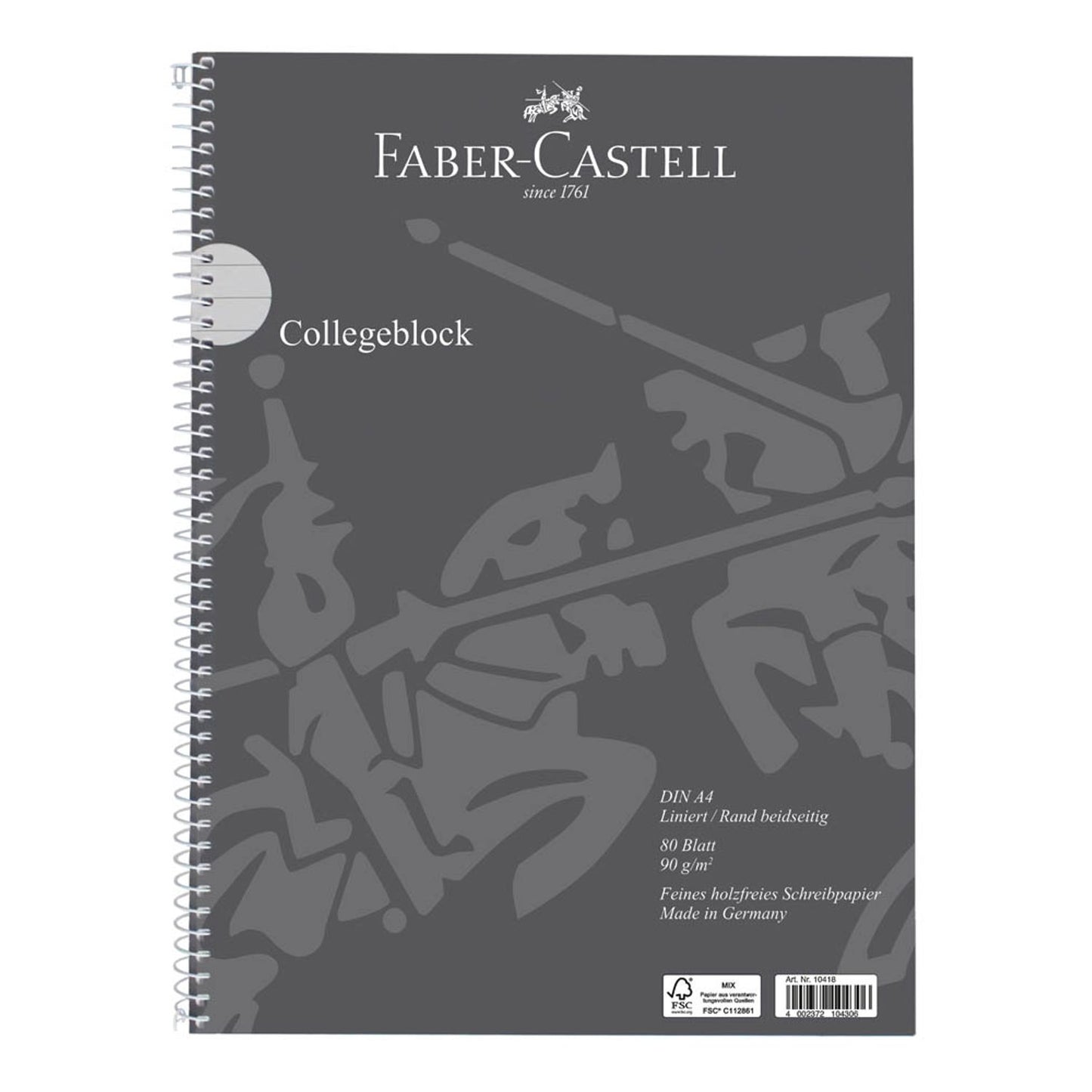 FABER-CASTELL Collegeblock liniert DIN A4 Außenrand | 400129368