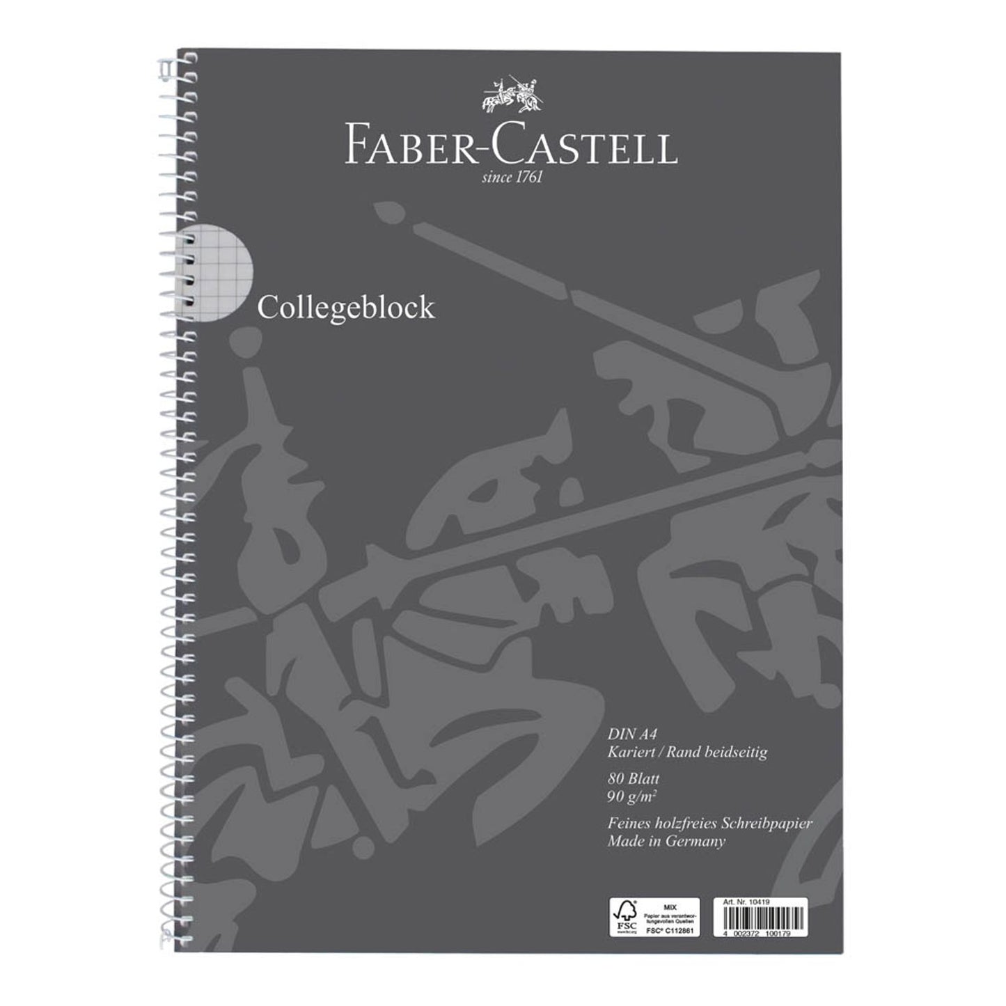 FABER-CASTELL Collegeblock kariert DIN A4 Außenrand | 400129411