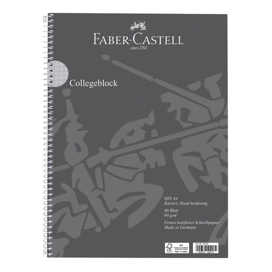 FABER-CASTELL Collegeblock kariert DIN A4 Außenrand | 400129411