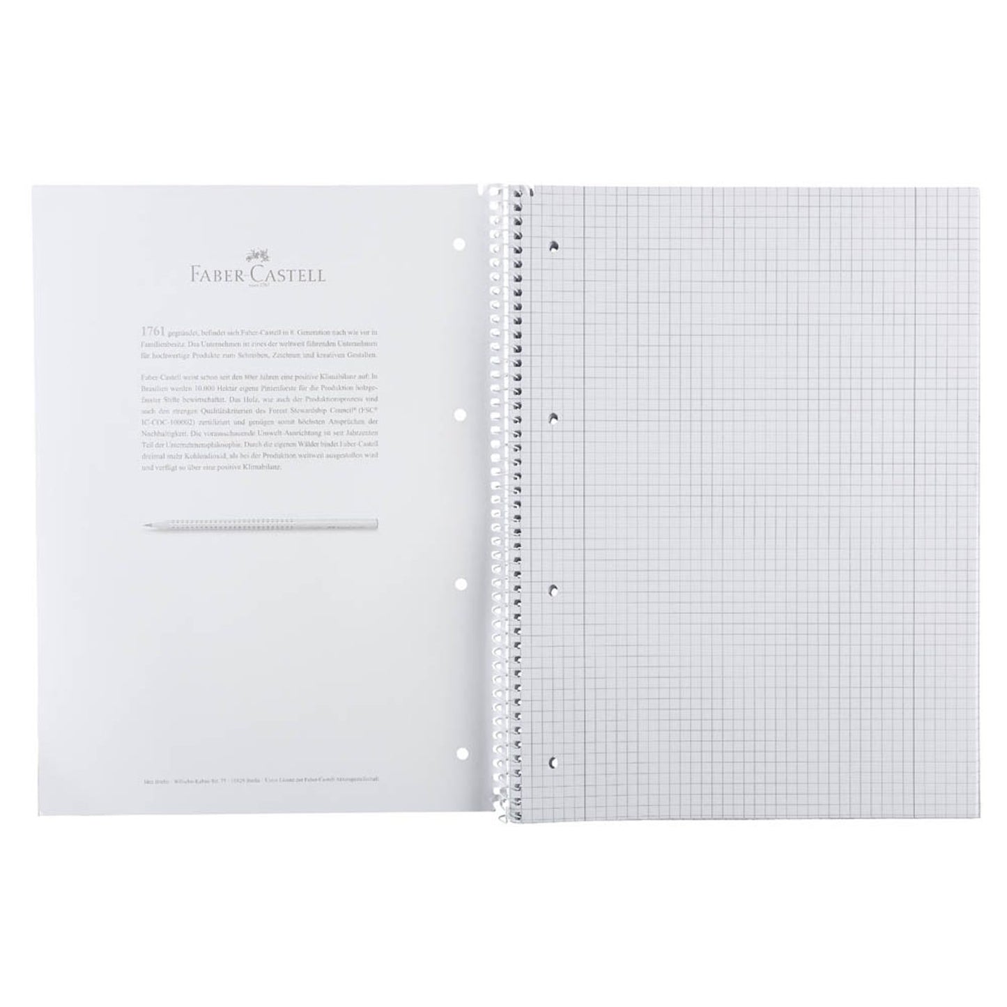 FABER-CASTELL Collegeblock kariert DIN A4 Außenrand | 400129411