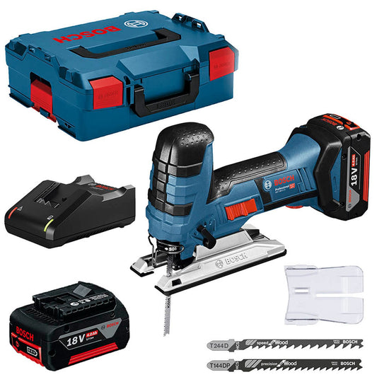 BOSCH Professional GST 18 V-LI S Akku-Stichsäge Set 18,0 V, mit 2 Akkus | 06015A5107
