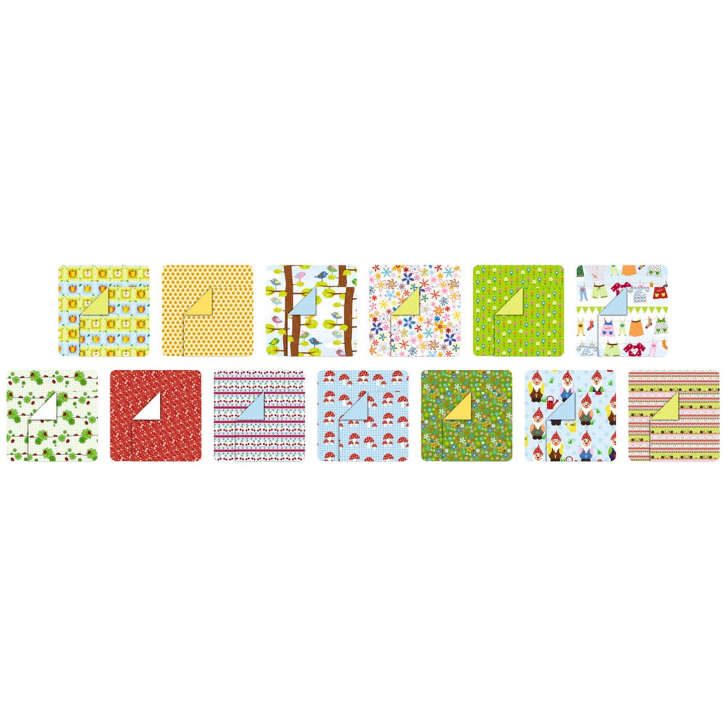 folia Motivblock Garten farbsortiert 80/270 g/qm | 47149 | 1 Pack = 26 St.