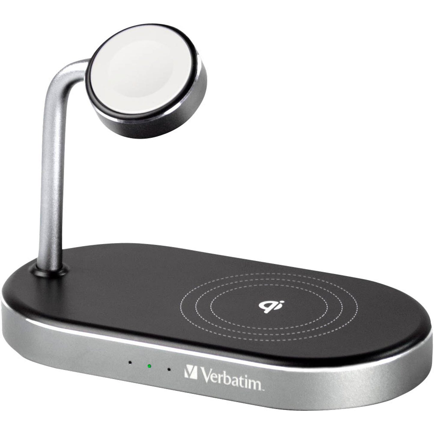 verbatim WCS-02 3in1 Induktive Ladestation schwarz, silber, Kabellänge: 1,5 m, 15 Watt | 49556