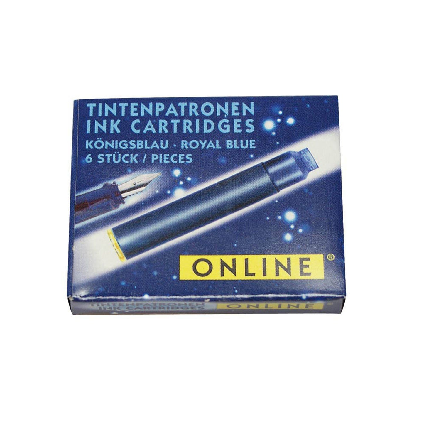 ONLINE® Tintenpatronen für Füller königsblau | 17113/12 | 1 Pack = 6 St.