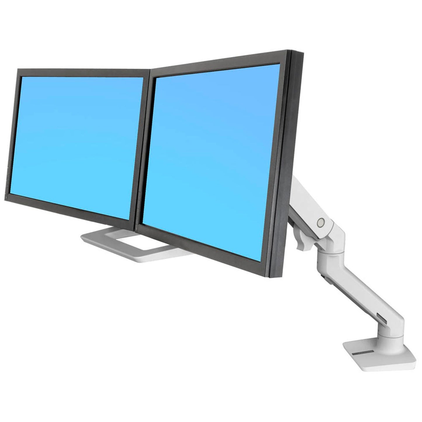 ergotron Monitor-Halterung HX Dual weiß für 2 Monitore, Tischklemme, Tischbohrung | 45-476-216