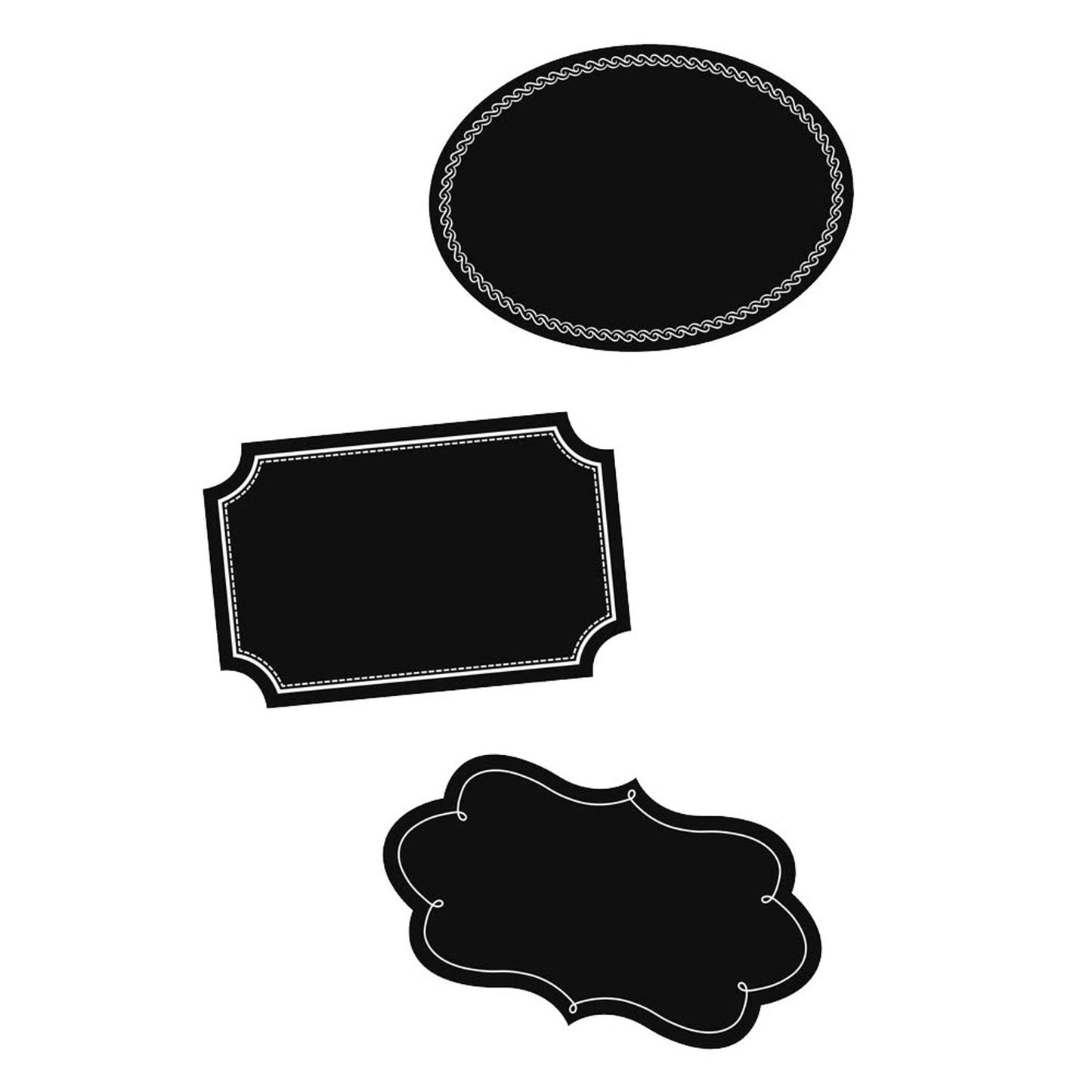 folia Tafelfolie selbstklebend Tafelfolien Etiketten inkl. Specksteinstift | 39201 | 1 Pack = 6 St.