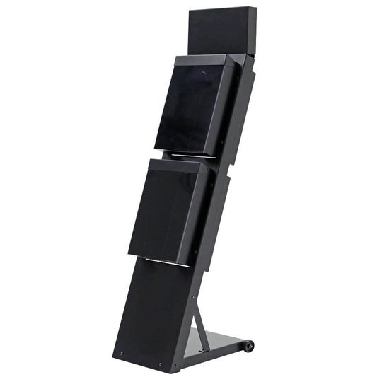 update displays Prospektständer Outdoor BLACK schwarz DIN A4 2 Fächer | PRJ0101652