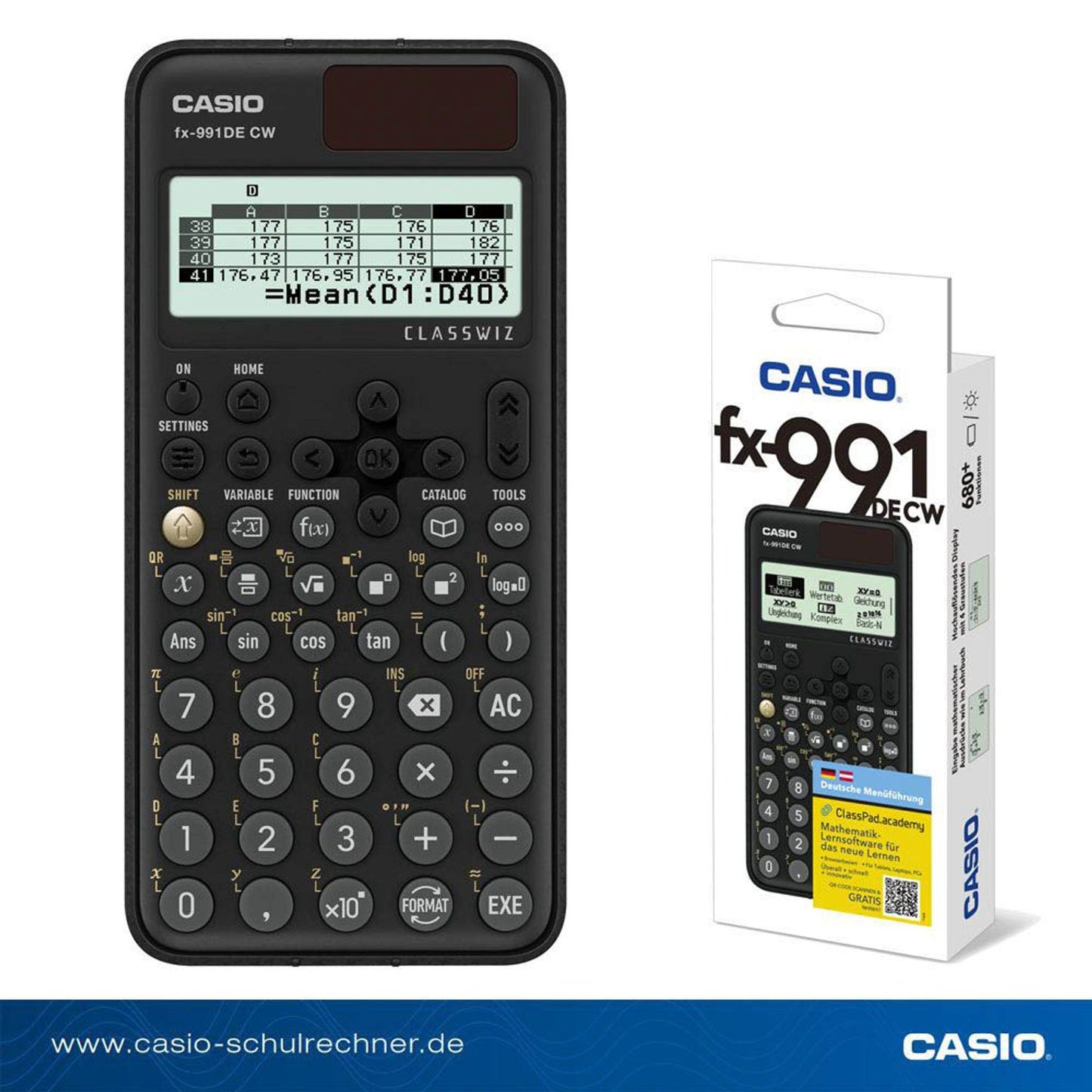 CASIO Wissenschaftlicher Taschenrechner schwarz | FX-991DE CW