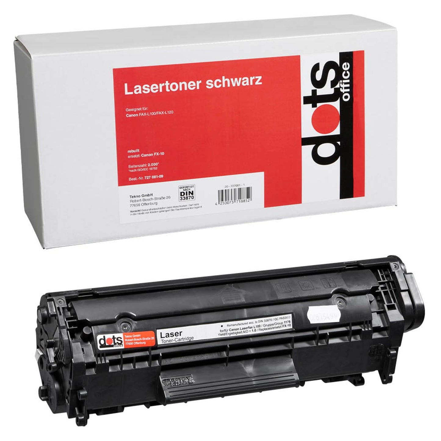 dots schwarz Toner kompatibel zu Canon FX-10 | 1176,0000-DOTS