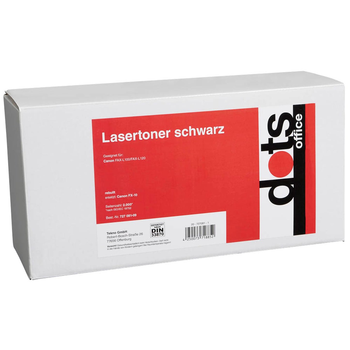 dots schwarz Toner kompatibel zu Canon FX-10 | 1176,0000-DOTS