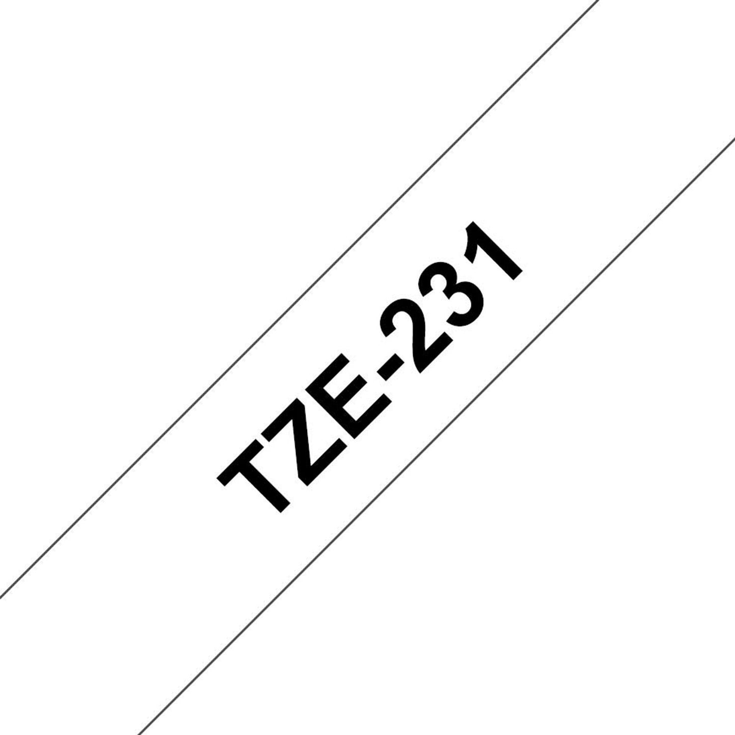 brother Schriftband TZe-231 , 12 mm schwarz auf weiß | TZE231