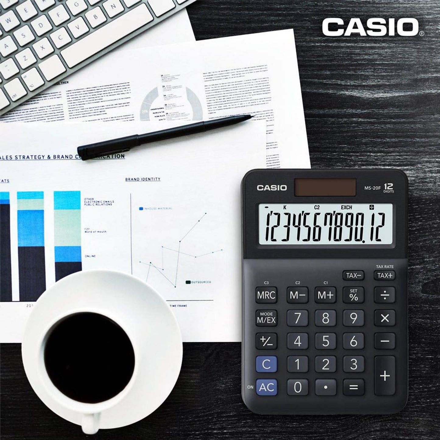 CASIO Tischrechner schwarz | MS-20F
