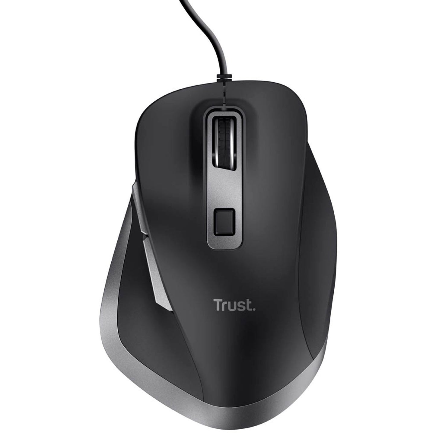 Trust Fyda Comfort Eco Maus ergonomisch kabelgebunden schwarz, silber | 24728