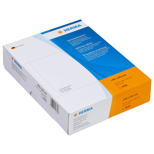 HERMA Adressetiketten weiß 148,0 x 105,0 mm | 4332 | 1 Pack = 500 Etiketten