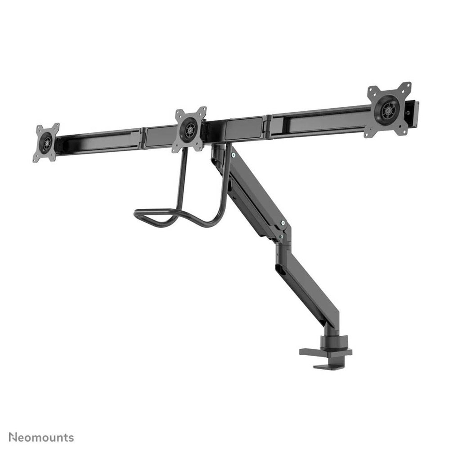 Neomounts Monitor-Halterung schwarz für 3 Monitore, Tischklemme, Tischbohrung | NM-D775DX3BLACK