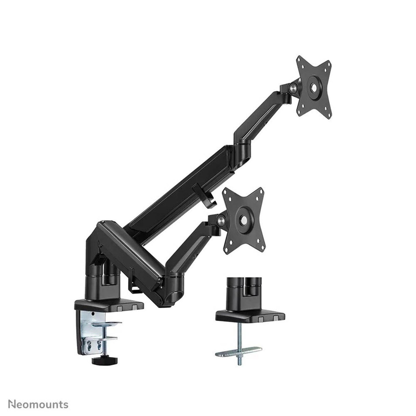 Neomounts Monitor-Halterung schwarz für 2 Monitore, Tischklemme, Tischbohrung | DS70-810BL2