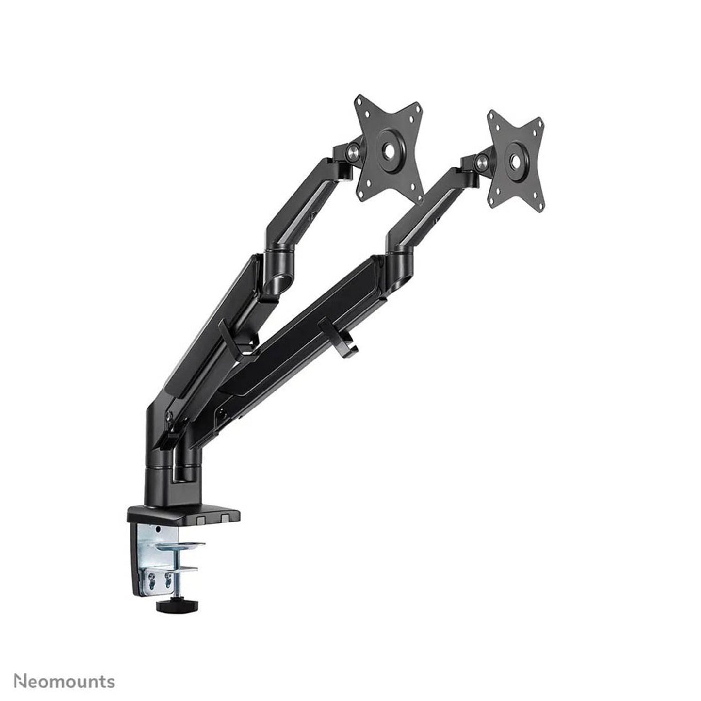 Neomounts Monitor-Halterung schwarz für 2 Monitore, Tischklemme, Tischbohrung | DS70-810BL2