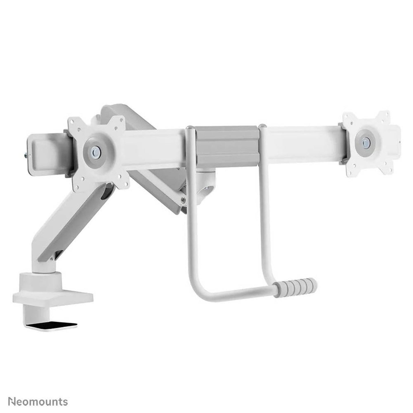 Neomounts Monitor-Halterung weiß für 2 Monitore, Tischklemme, Tischbohrung | DS75-450WH2