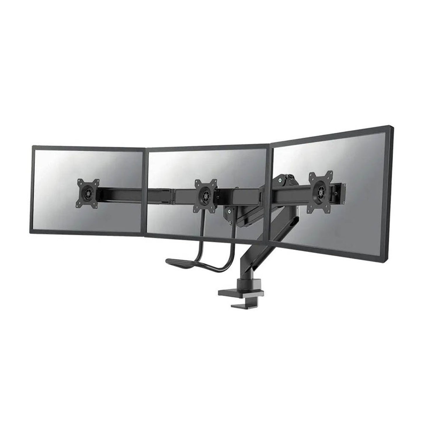 Neomounts Monitor-Halterung schwarz für 3 Monitore, Tischklemme, Tischbohrung | NM-D775DX3BLACK