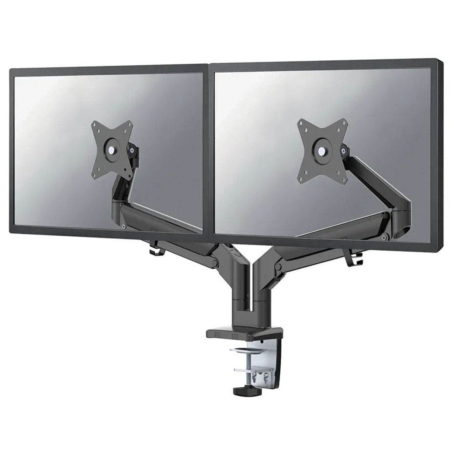 Neomounts Monitor-Halterung schwarz für 2 Monitore, Tischklemme, Tischbohrung | DS70-810BL2