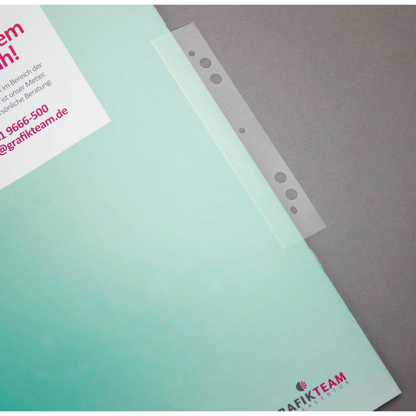 Probeco Heftstreifen, selbstklebend transparent Kunststoff | 8802-50 | 1 Pack = 50 St.