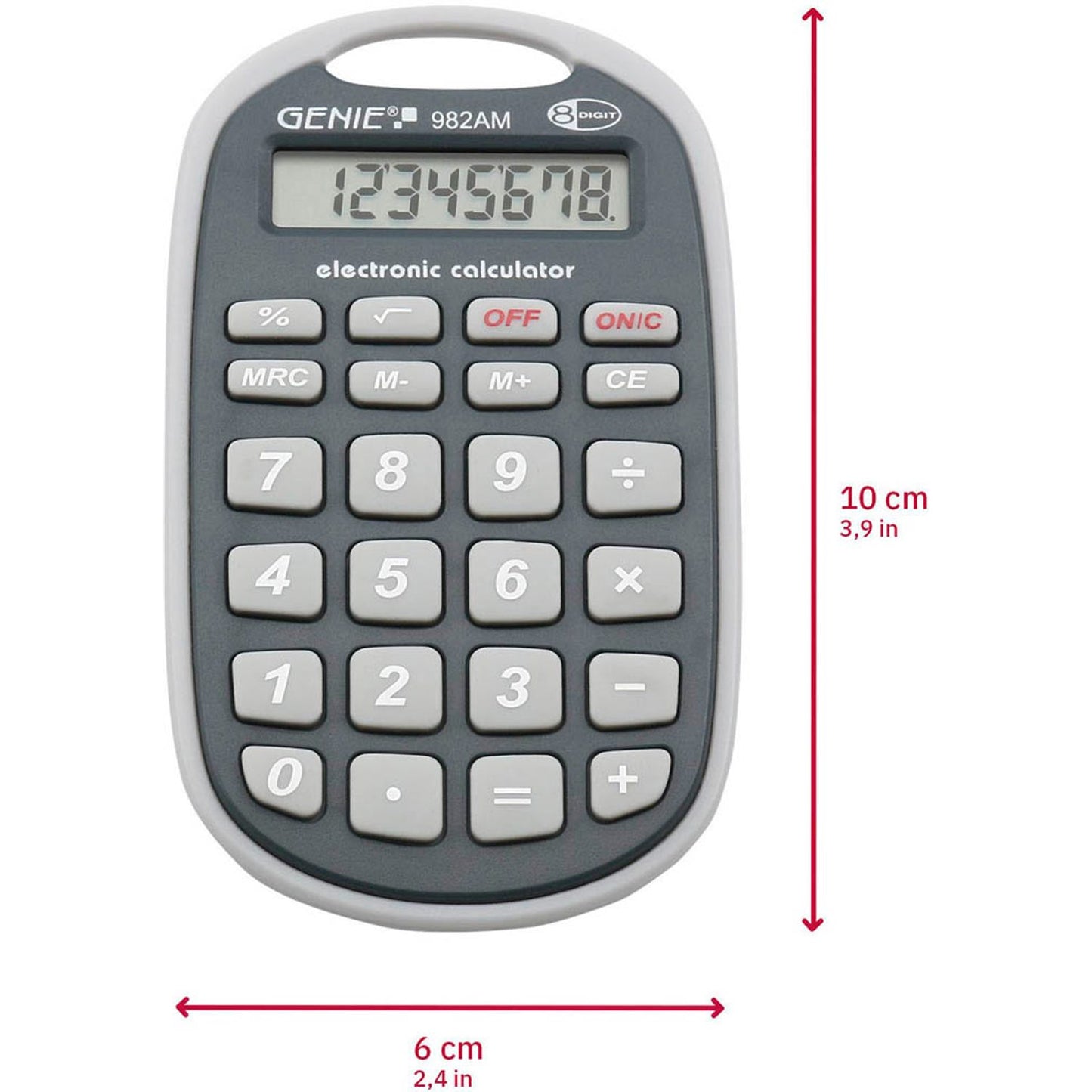 GENIE 982 AM Taschenrechner schwarz/grau | 10227