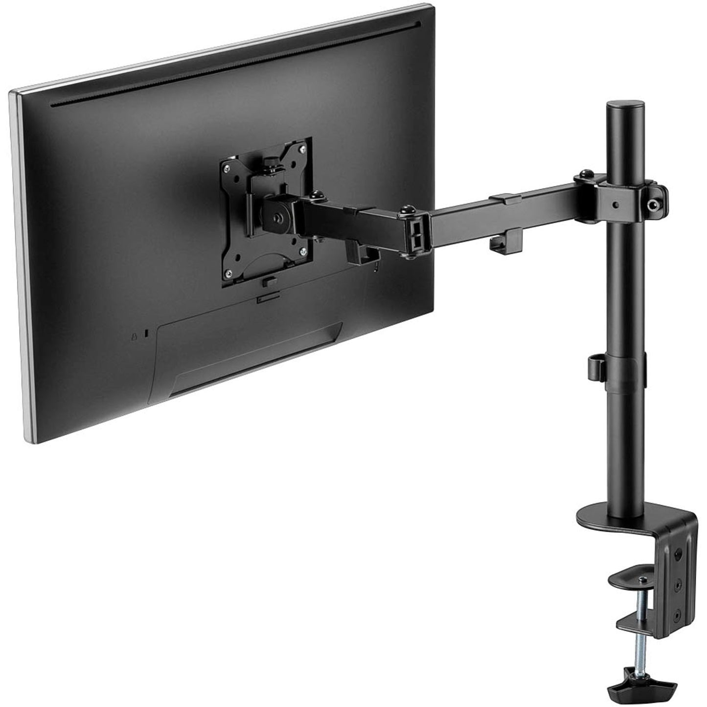 goobay Monitor-Halterung Single Flex schwarz für 1 Monitor, Tischklemme | 58528