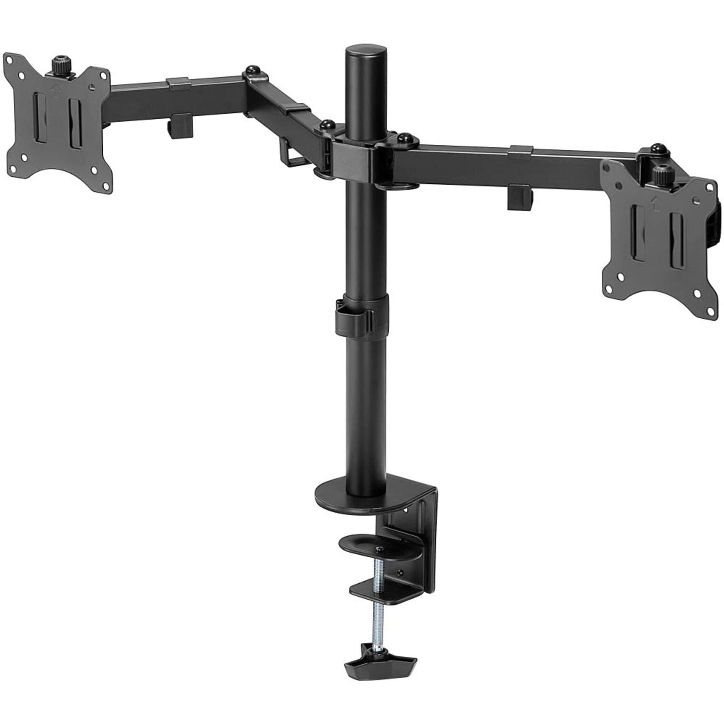 goobay Monitor-Halterung Flex schwarz für 2 Monitore, Tischklemme | 58529