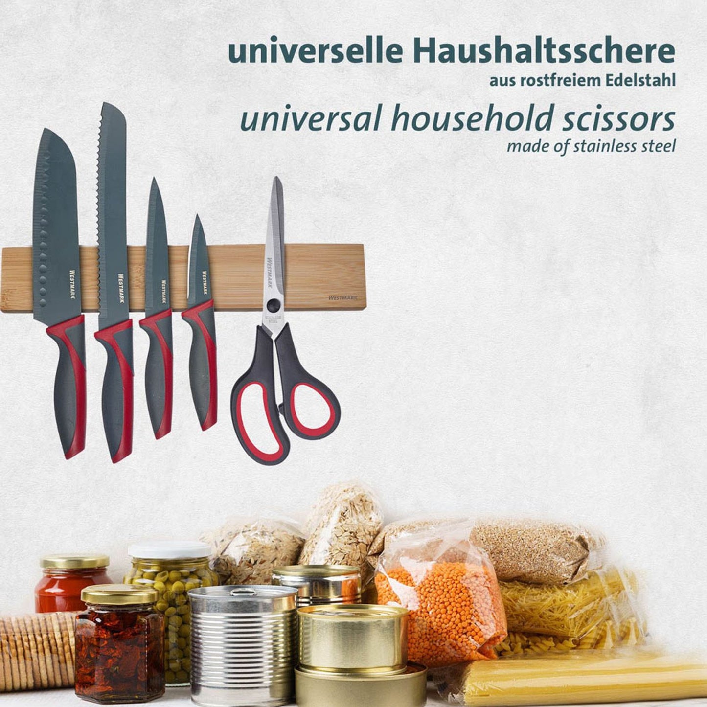 WESTMARK Papierschere schwarz-rot 21,0 cm | 13772270