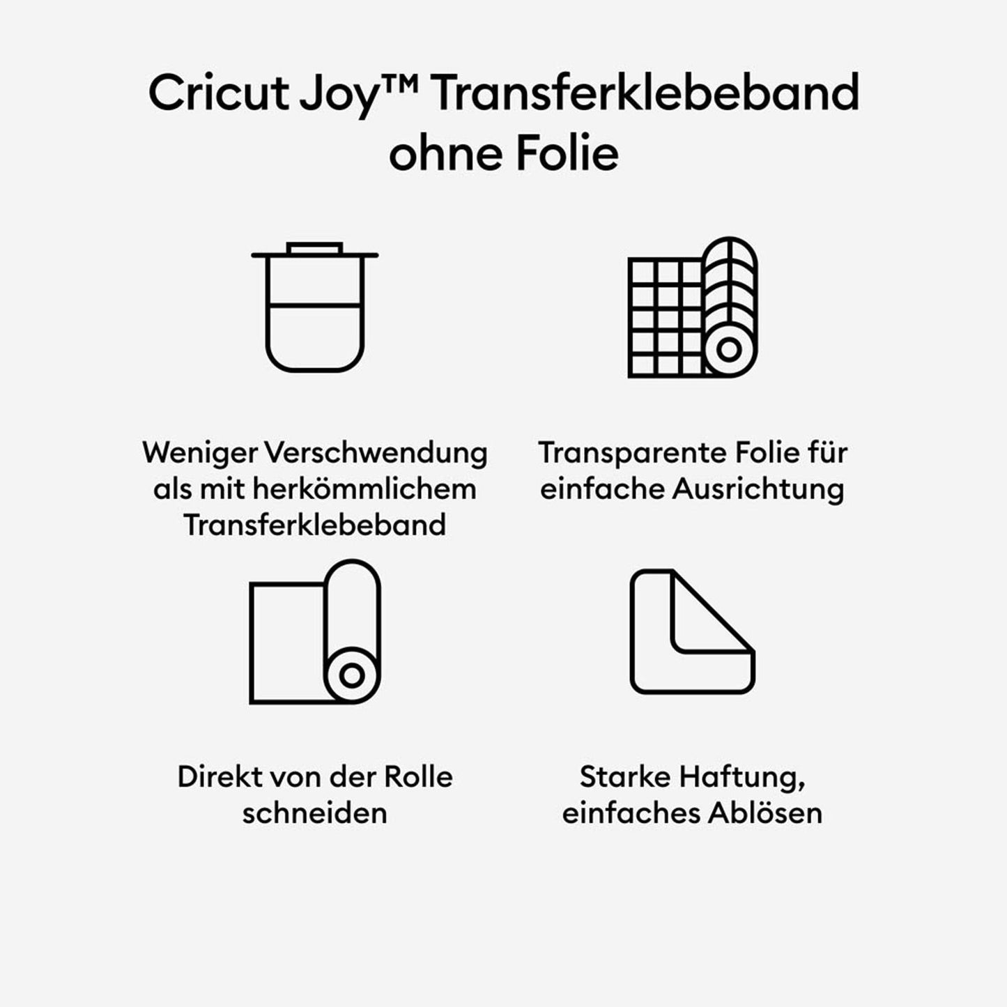 cricut™ Joy Transferklebeband ohne Trägerfolie für Vinylfolien 13,9 cm x 3,04 m | 2010039