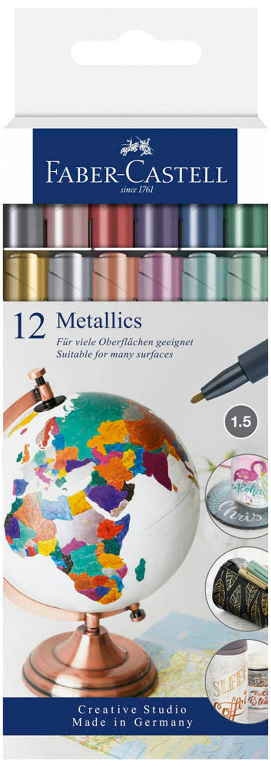 FABER-CASTELL Permanentmarker farbsortiert 1,5 mm,