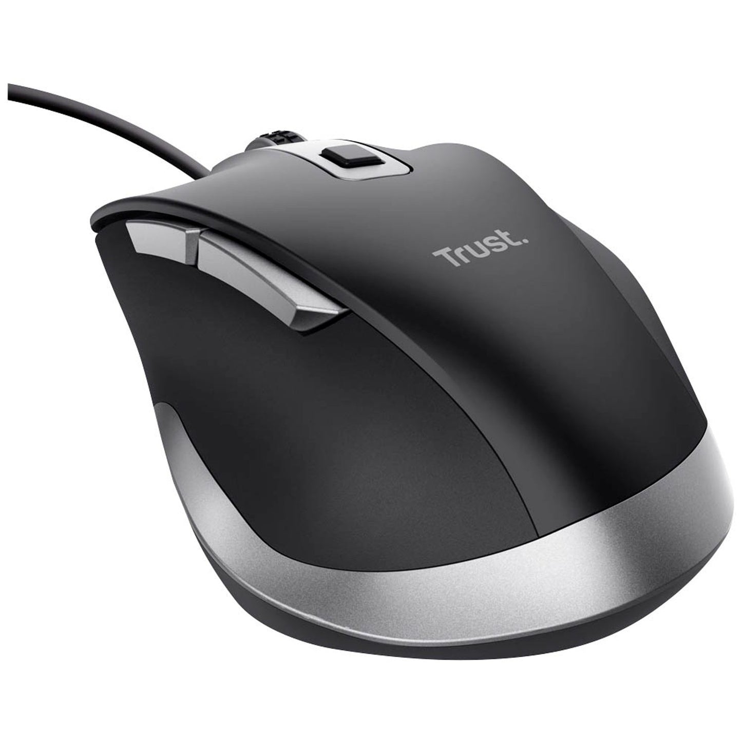 Trust Fyda Comfort Eco Maus ergonomisch kabelgebunden schwarz, silber | 24728