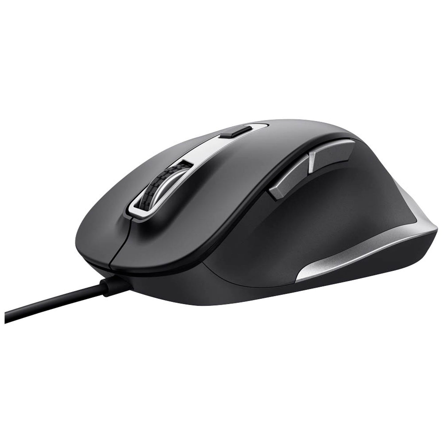 Trust Fyda Comfort Eco Maus ergonomisch kabelgebunden schwarz, silber | 24728
