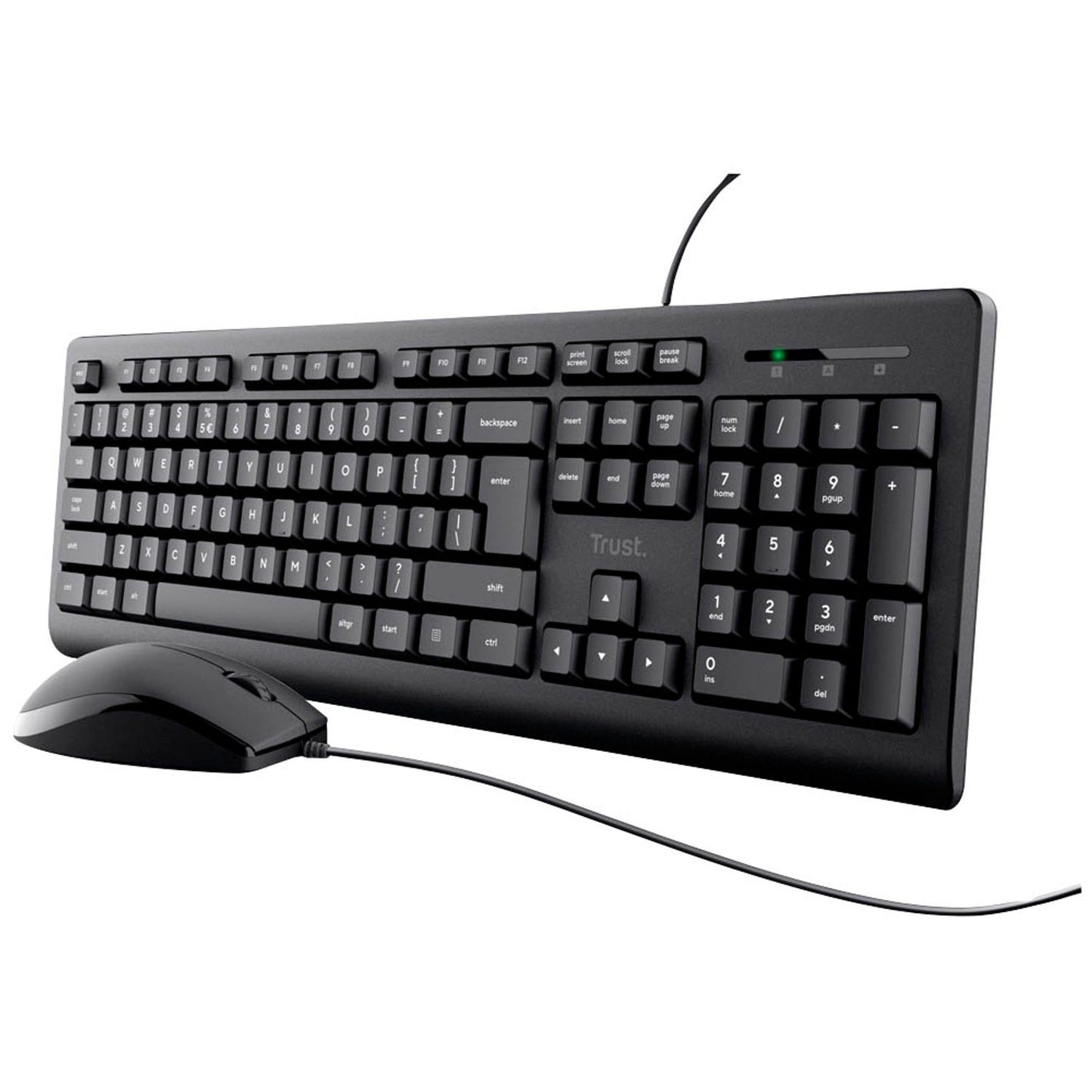 Trust TKM-250 Tastatur-Maus-Set kabelgebunden schwarz | 23978