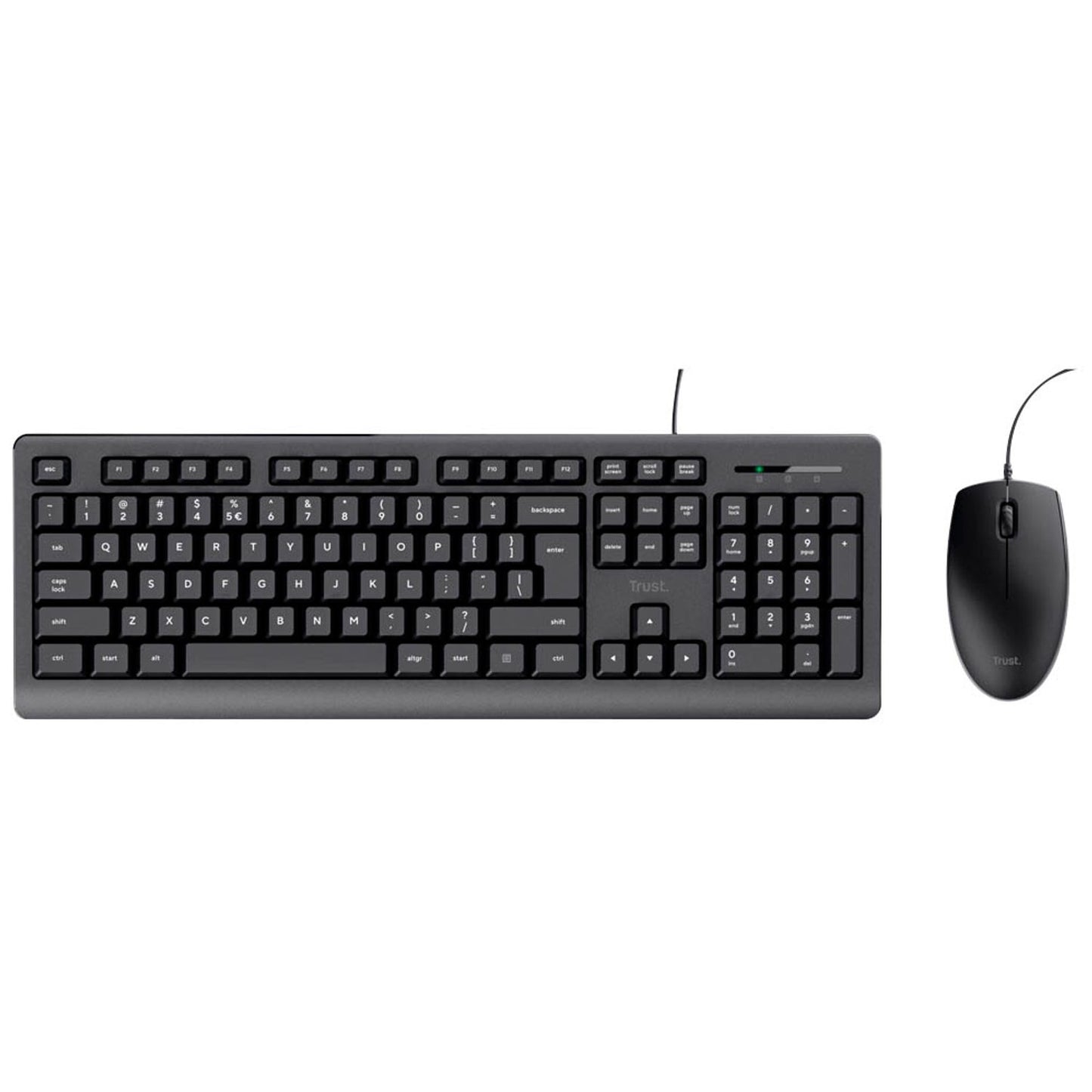 Trust TKM-250 Tastatur-Maus-Set kabelgebunden schwarz | 23978