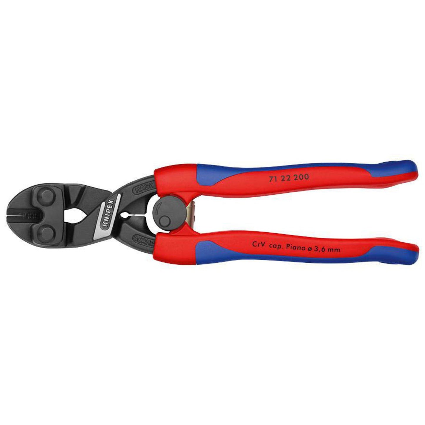 KNIPEX Kompakt-Bolzenschneider CoBolt 20° gewinkelt 20,0 cm | 71 22 200