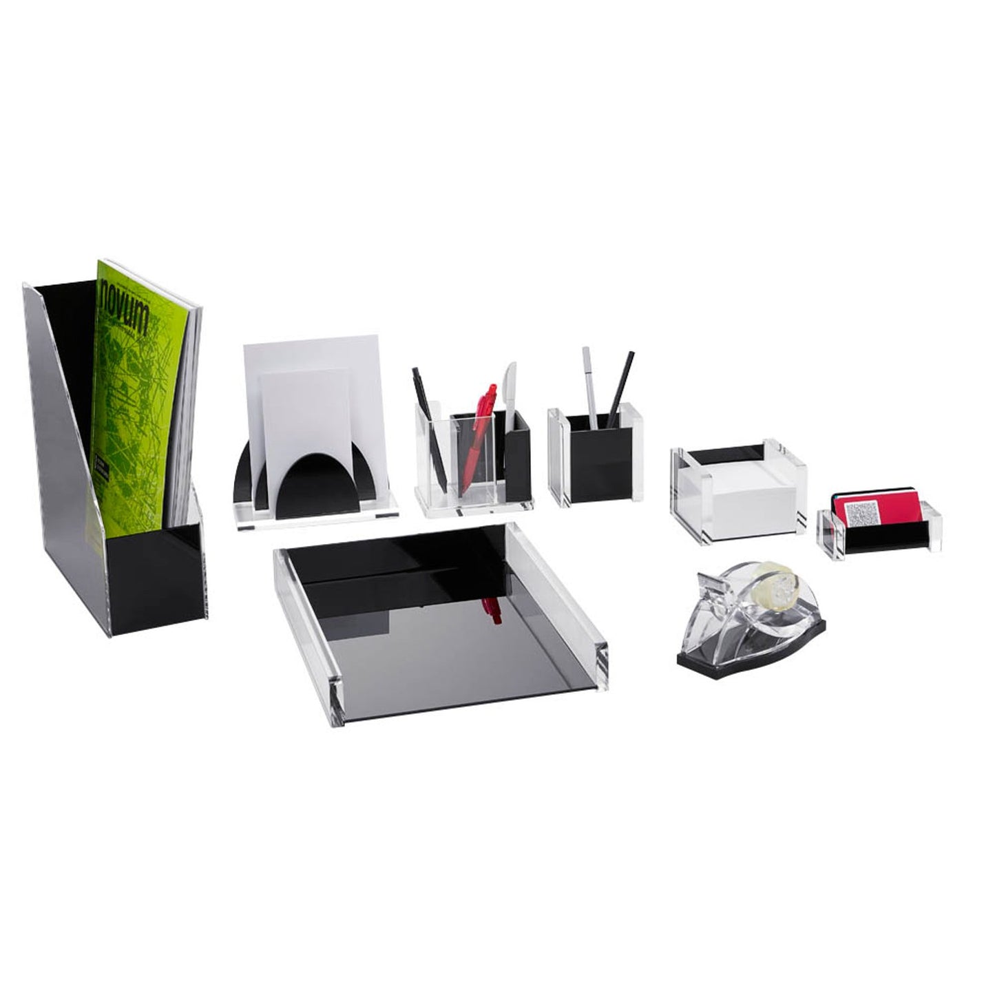 WEDO Zettelbox Acryl Exklusiv glasklar inkl. 500 Notizzettel | 60 7001