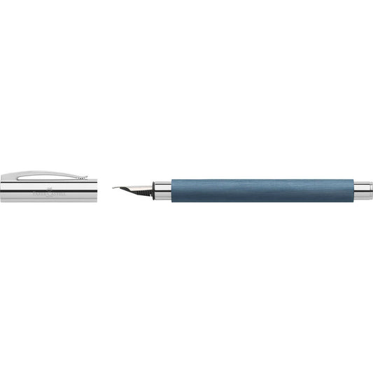FABER-CASTELL Ambition Edelharz Patronenfüller blau/silber M (mittel) | 147140