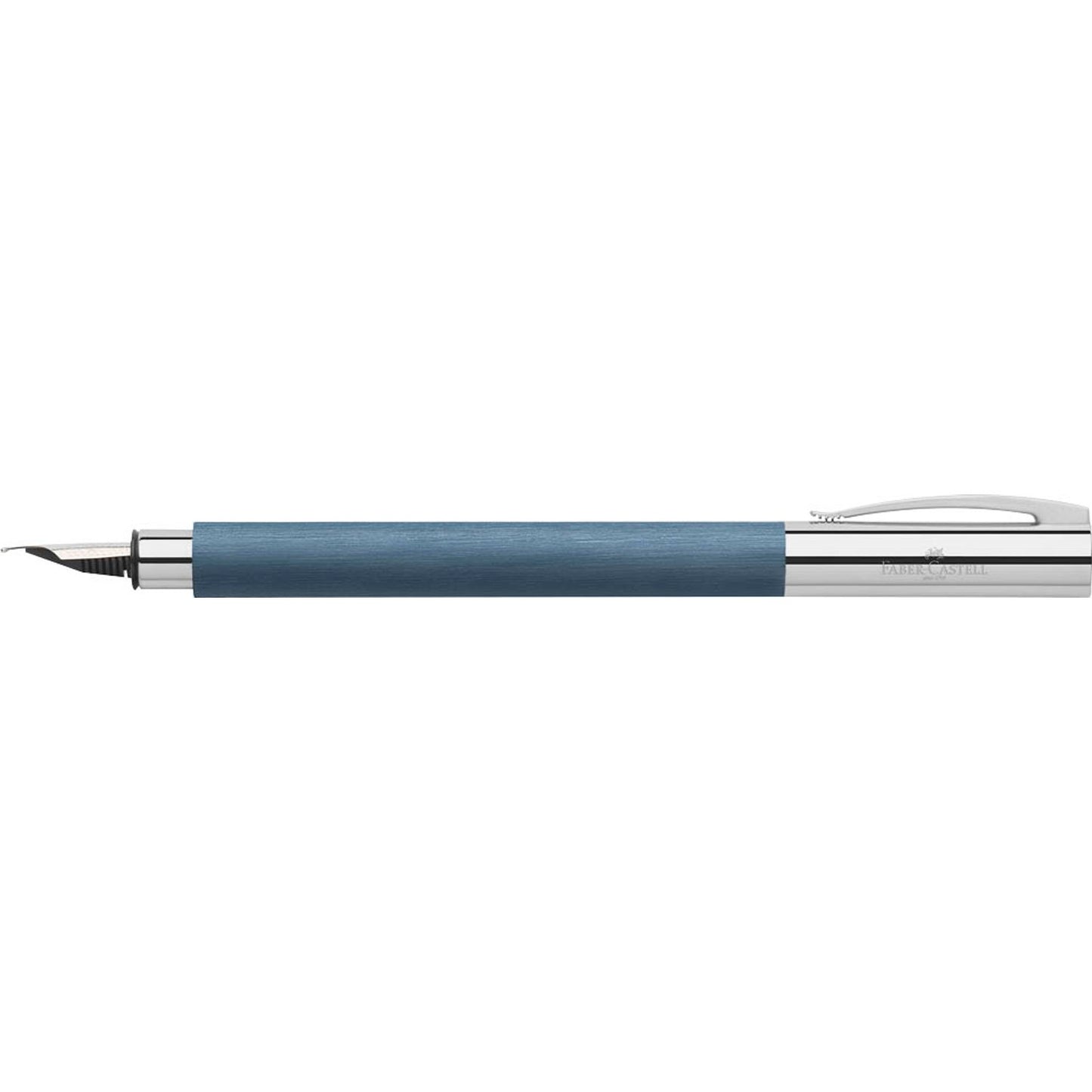 FABER-CASTELL Ambition Edelharz Patronenfüller blau/silber M (mittel) | 147140