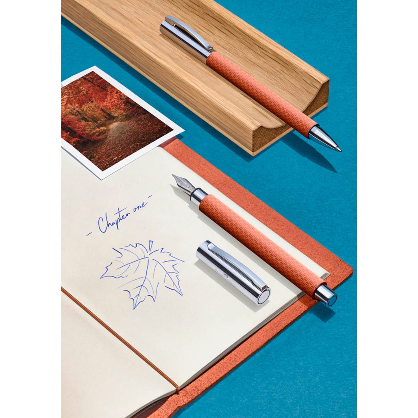 FABER-CASTELL Kugelschreiber Ambition OpArt Autumn Leaves, Schreibfarbe: schwarz | 147765