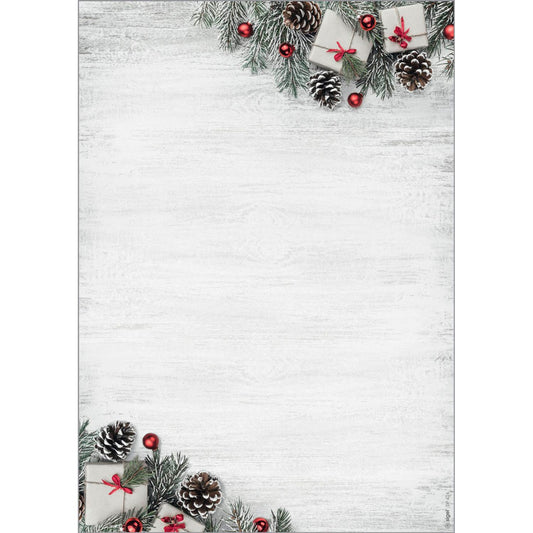 SIGEL Weihnachtsbriefpapier Skandinavian Christmas Motiv DIN A4 90 g/qm | DP416 | 1 Pack = 100 Blatt