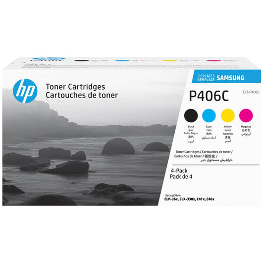 HP CLT-P406C () schwarz, cyan, magenta, gelb Toner, 4er-Set | SU375A | 1 Pack = 4 St.