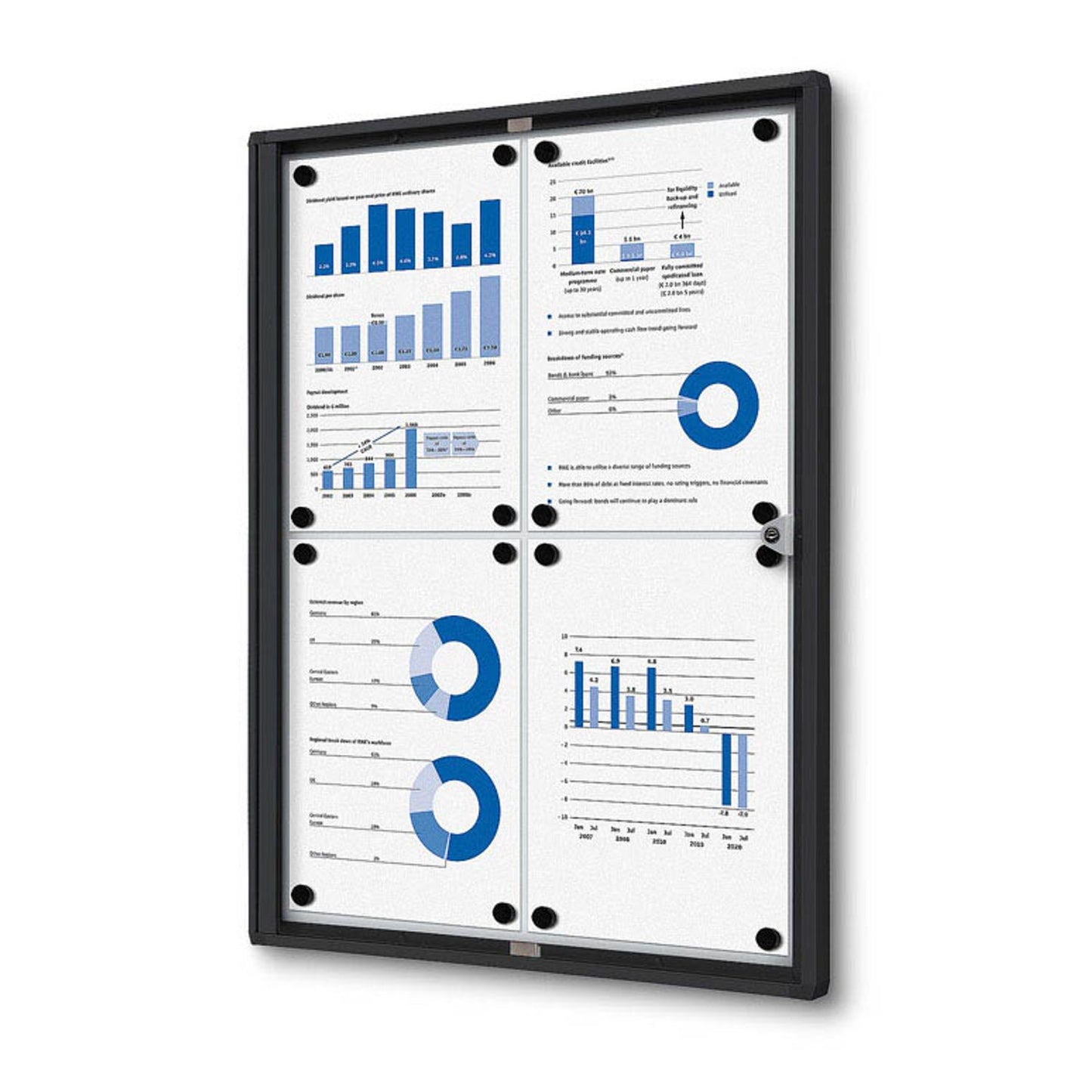 Showdown® Displays Schaukasten Economy schwarz x DIN A4