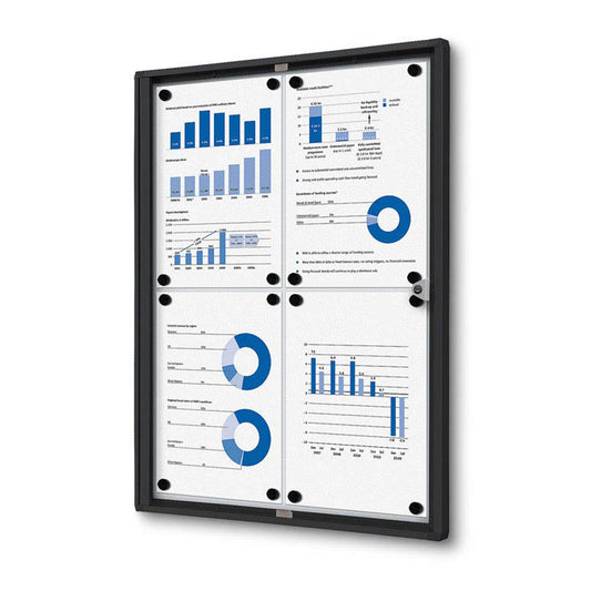 Showdown® Displays Schaukasten Economy schwarz x DIN A4