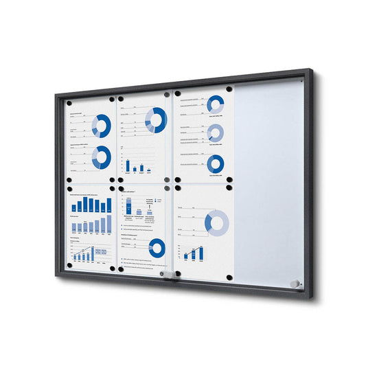 Showdown® Displays Schaukasten SLIM grau x DIN A4